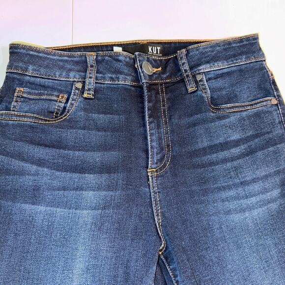 Kut from the Kloth jeans Donna high rise ankle skinny blue denim stretch Sz 4 - Picture 4 of 11